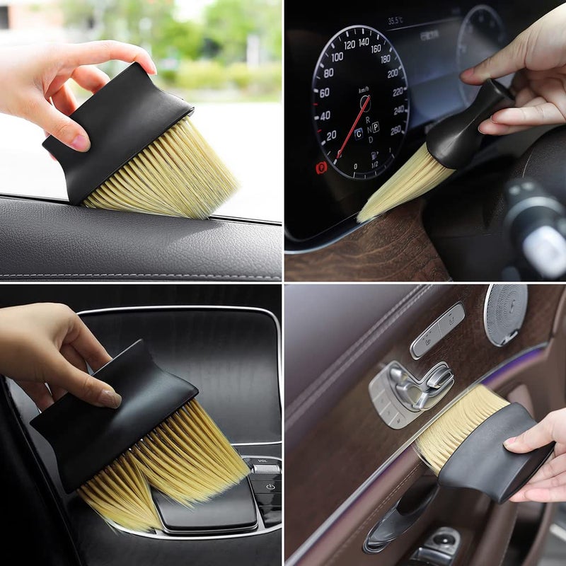 leuapl Auto Interior Dust Brush  Car Cleaning Brushes Duster  Soft Bristles Detailing Brush Dusting Tool for Automotive Dashboard  Air Conditioner Vents  Leather  Computer Scratch Free - Image 5